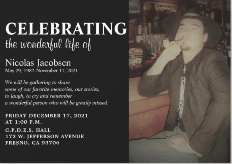 Obituary of Nicolas Wesley Jacobsen