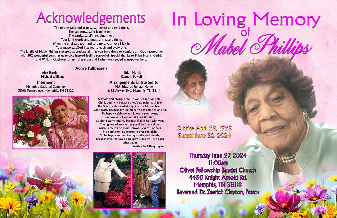 Obituary of Mabel Phillips