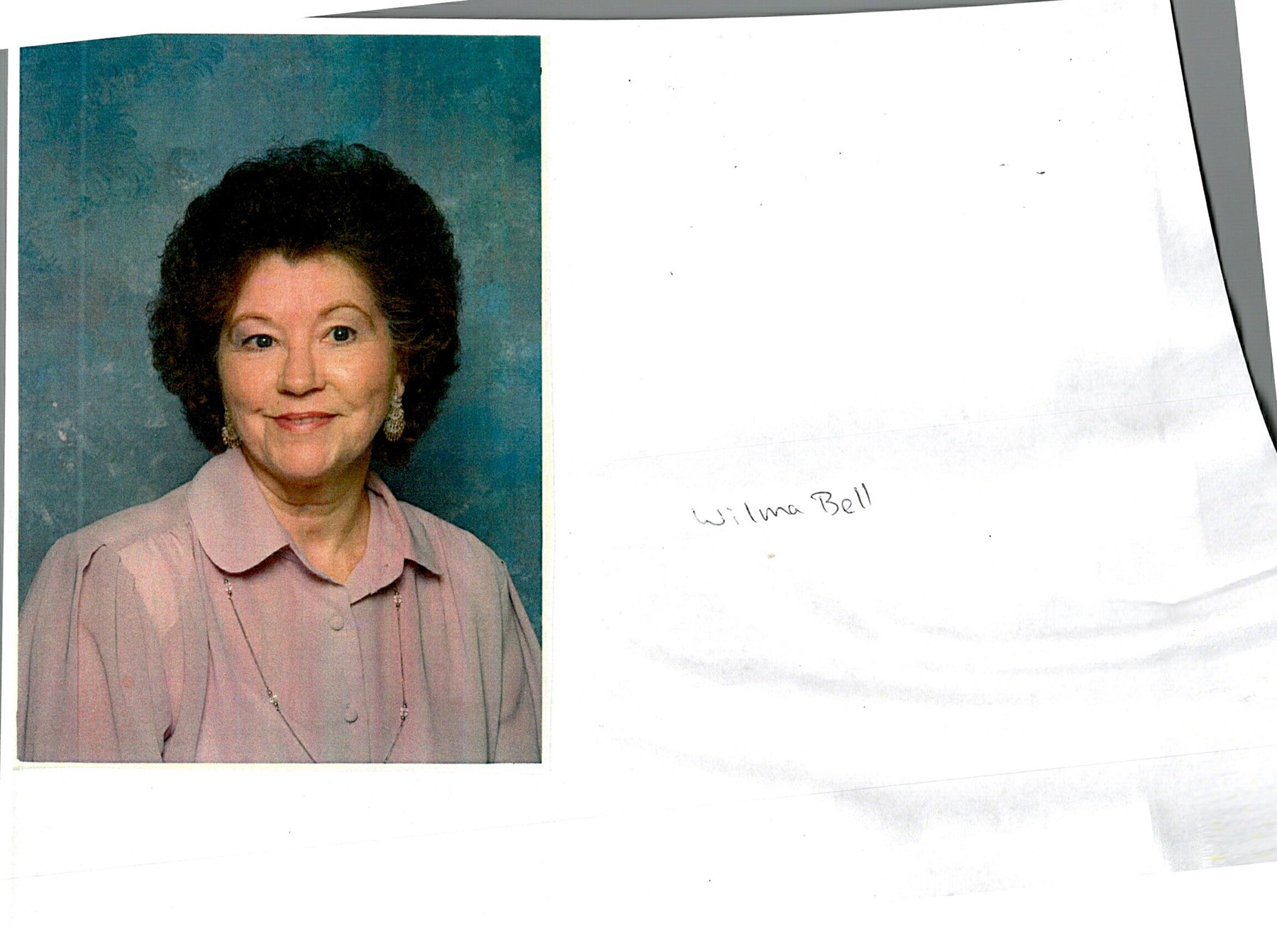 Obituary of Mrs. Wilma Bell