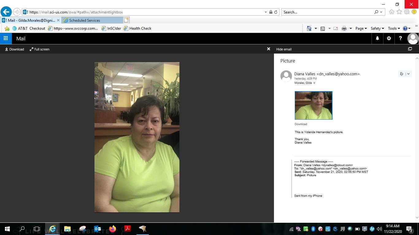 Obituary of Yolanda Hernandez