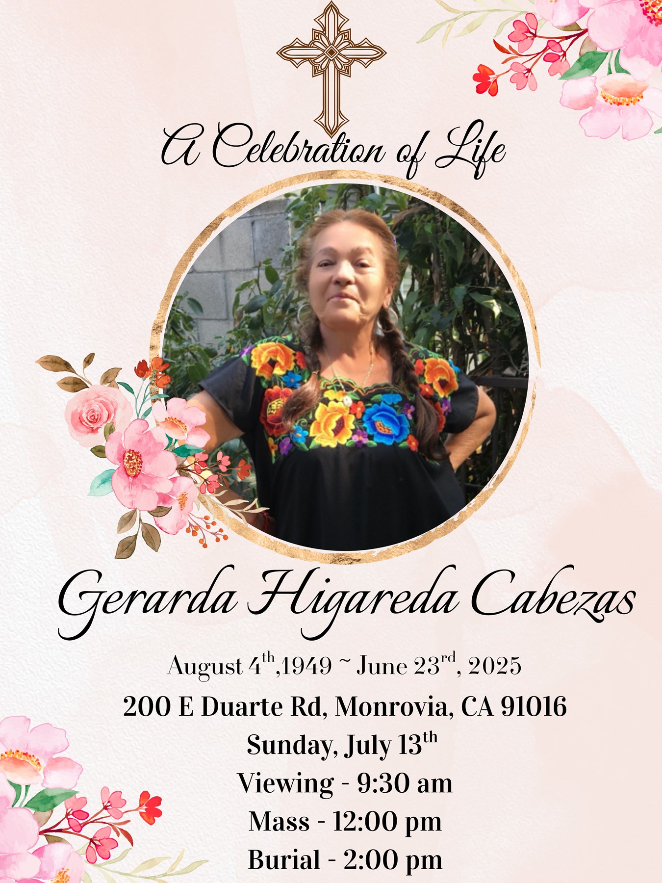 Obituary of Gerarda Higareda Cabezas