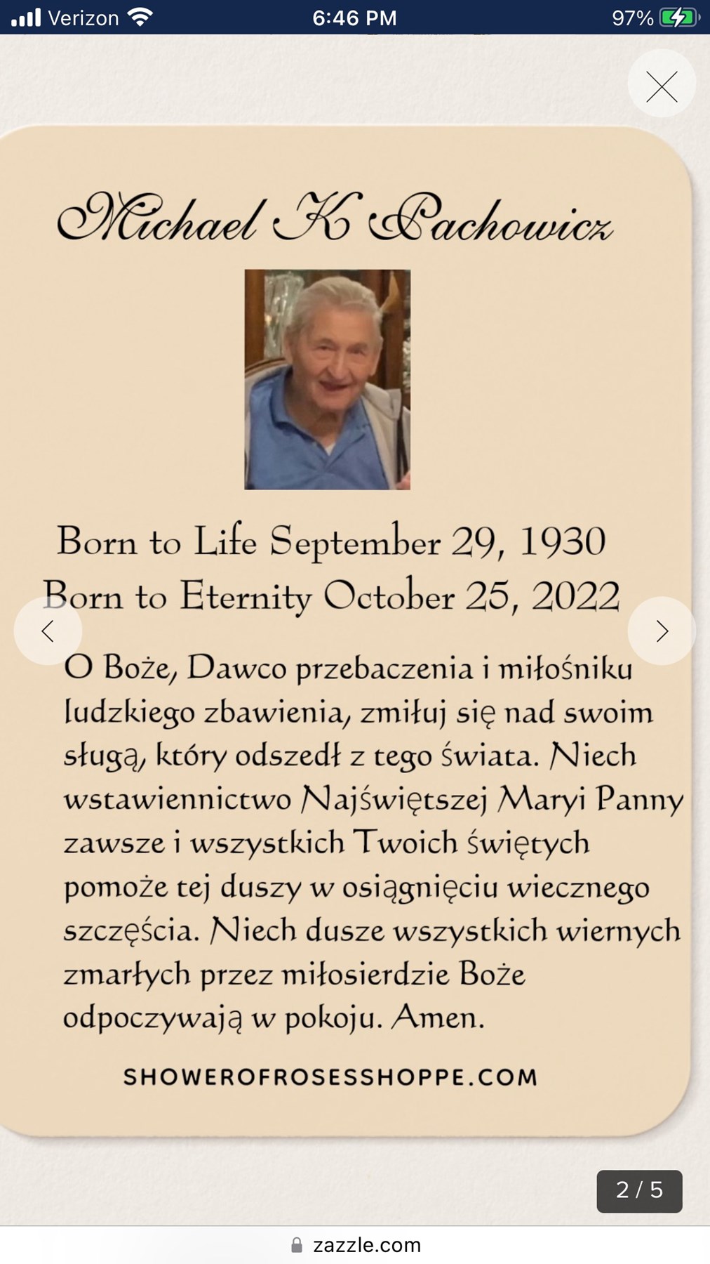 Obituary of Michael C Pachowicz