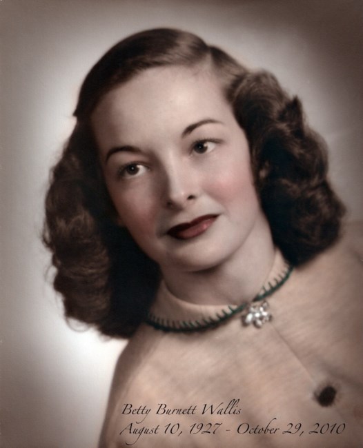 Obituary of Betty Burnett Burnett Wallis
