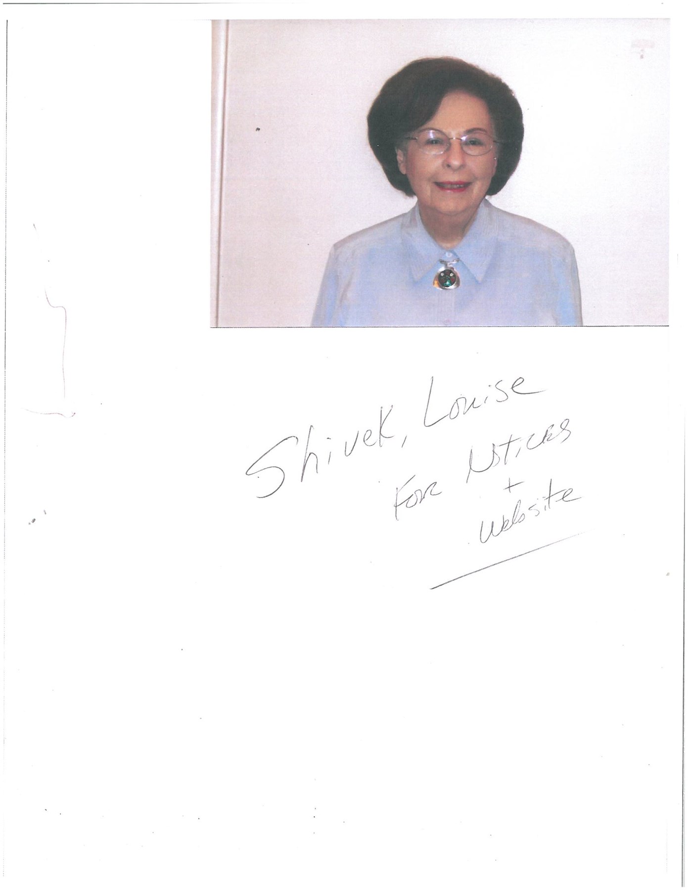 Obituary of Louise Shivek