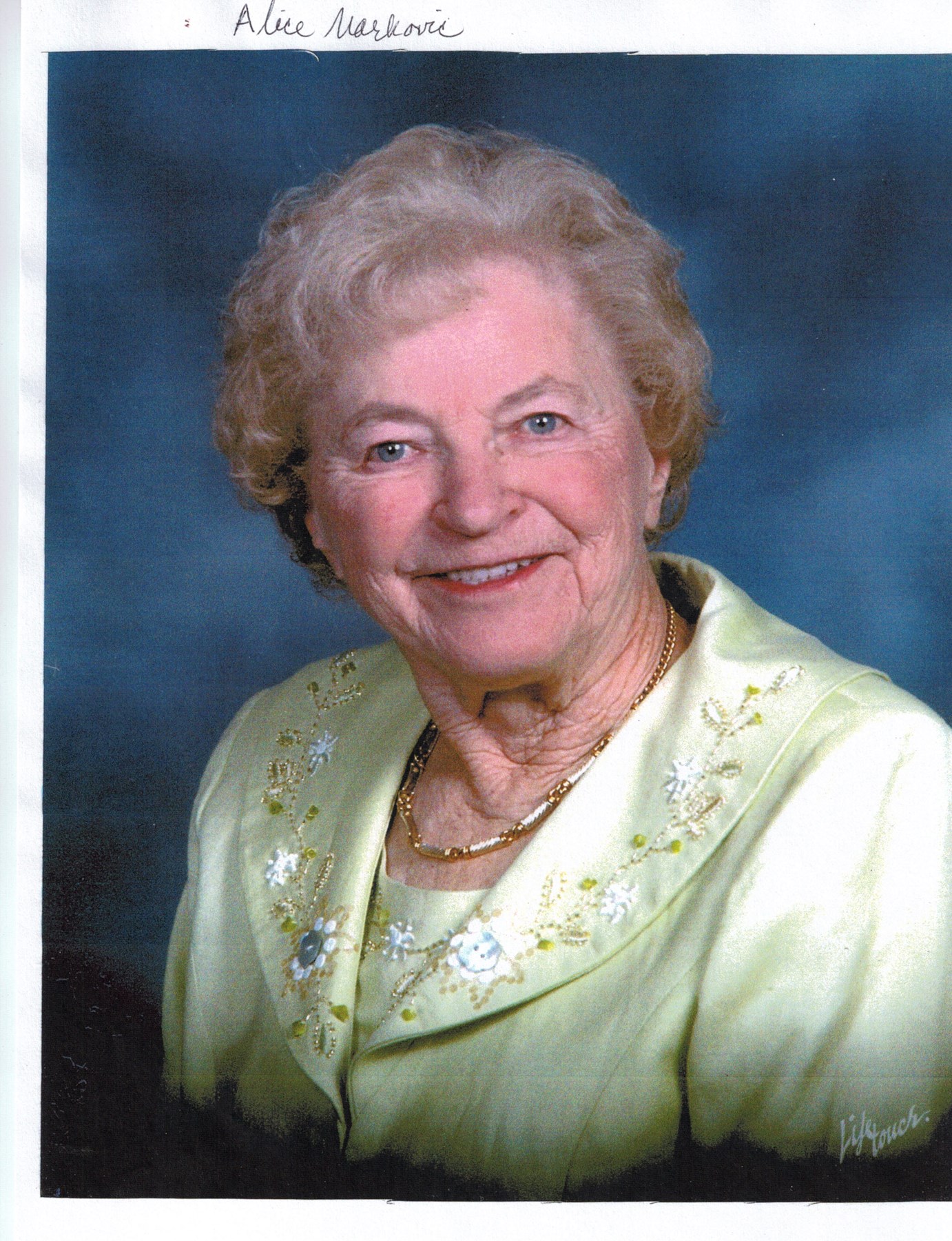 Obituary of Alice Stella Markovic