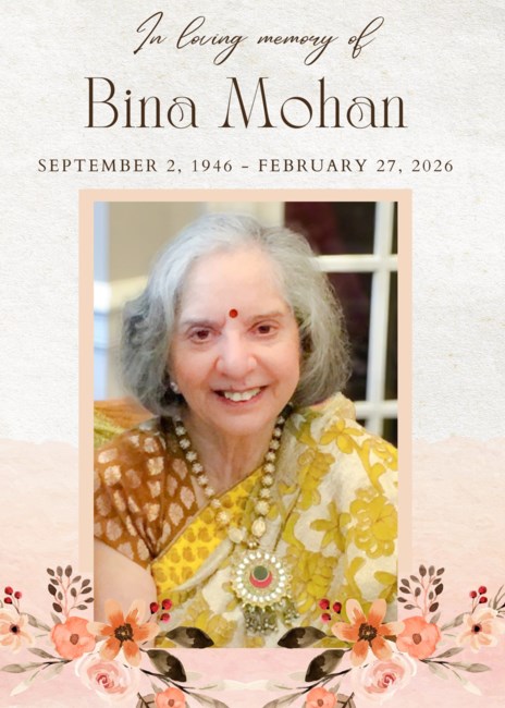 Obituary of Bina Mohan