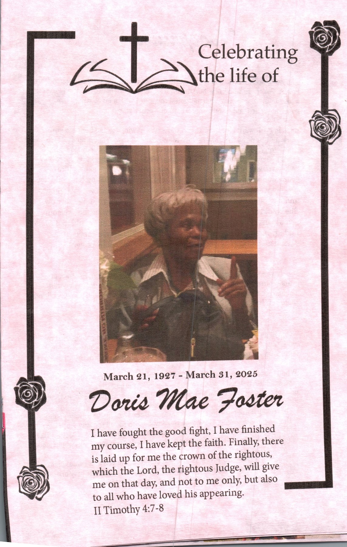 Obituary of Doris Foster
