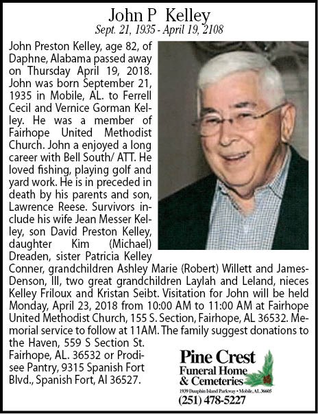 Obituary of John Preston Kelley