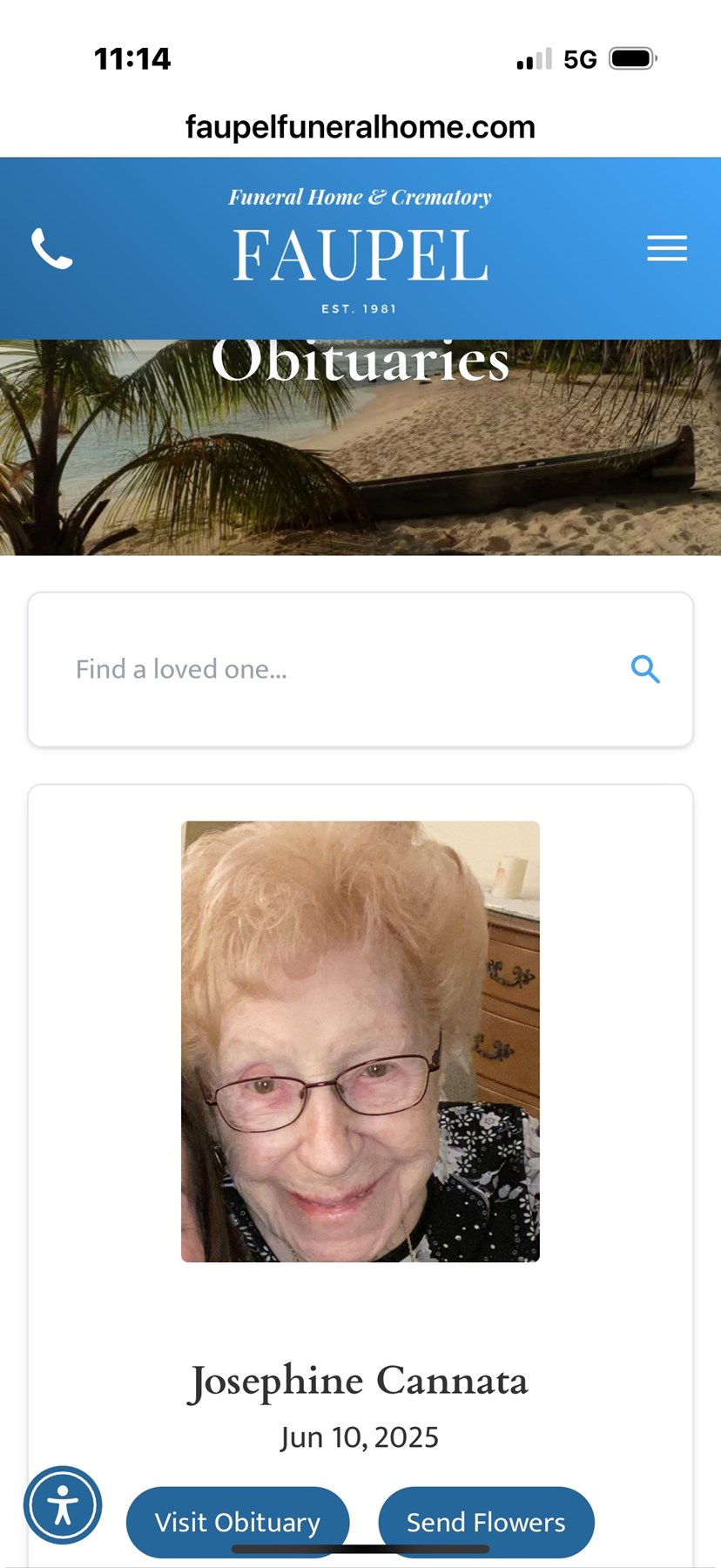 Obituary of Josephine Cannata