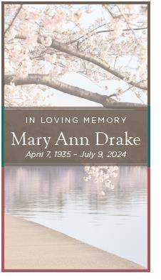 Obituary of Mary Ann Drake