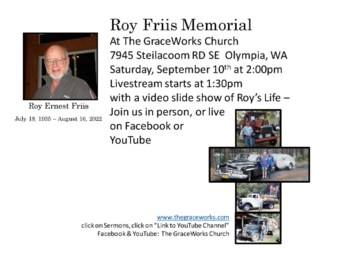 Obituary of Roy E Friis