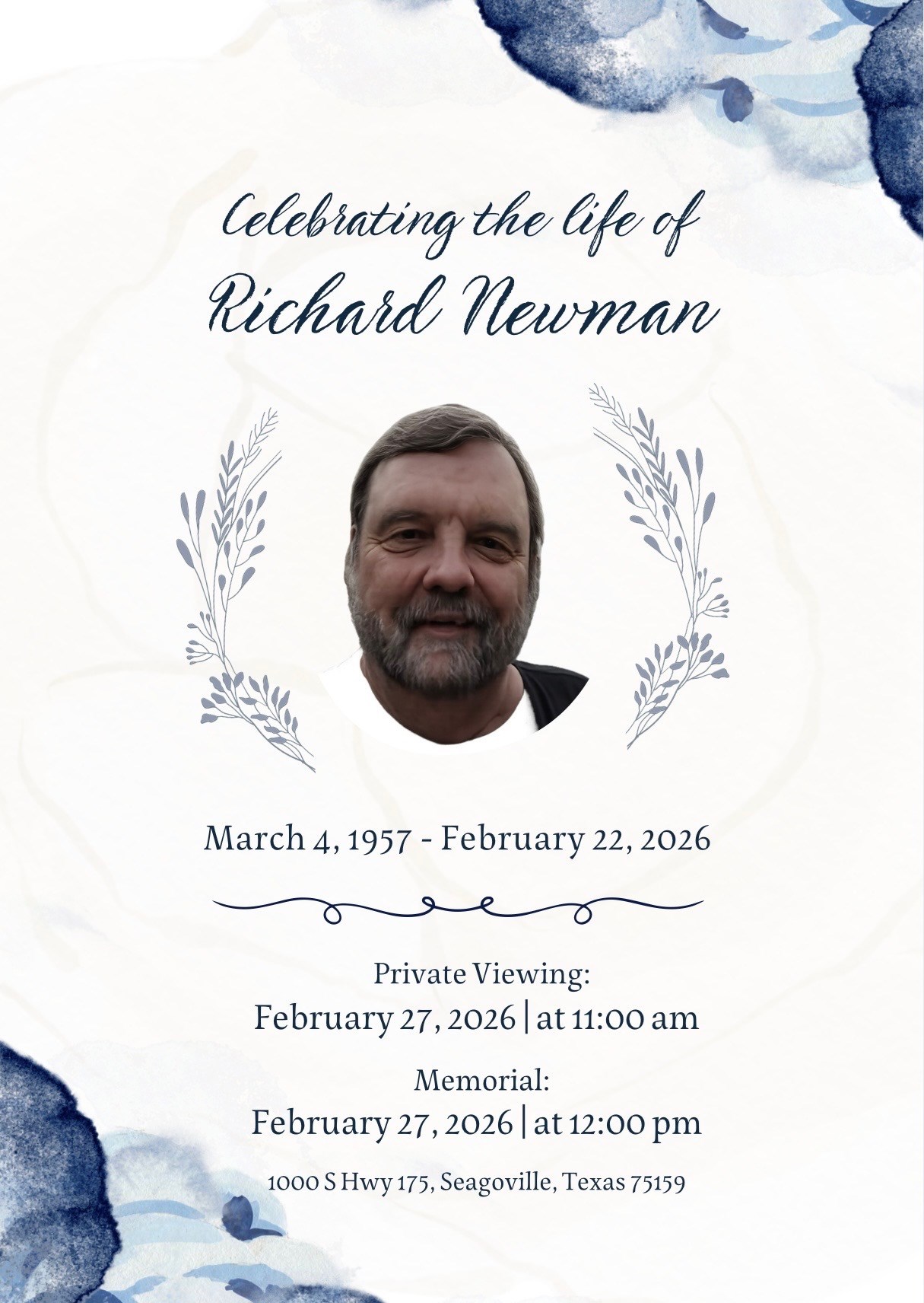 Avis de décès de Richard Marvin Newman Jr.