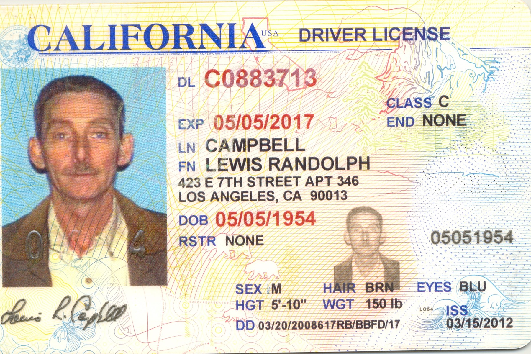 Avis de décès de Lewis Rodolph Campbell