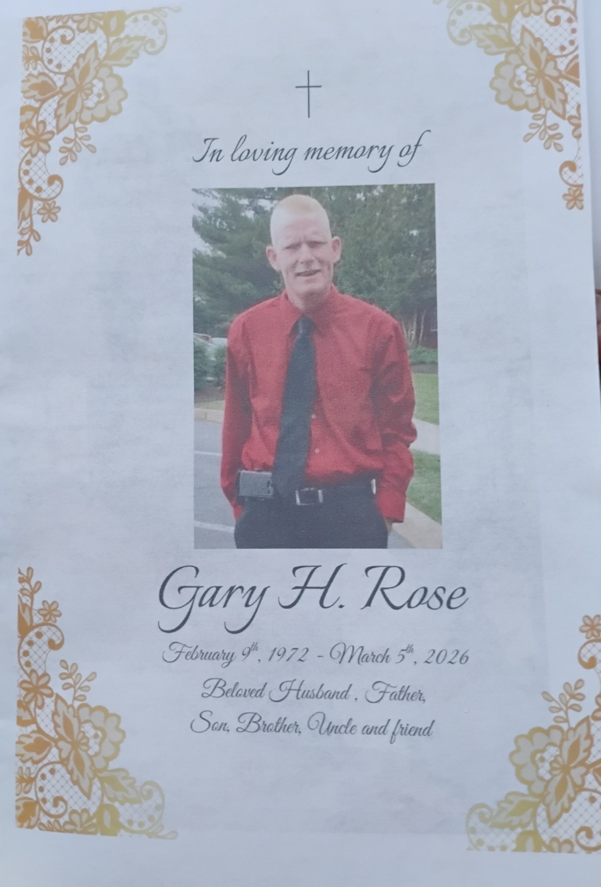Obituary of Gary Hunter Rose