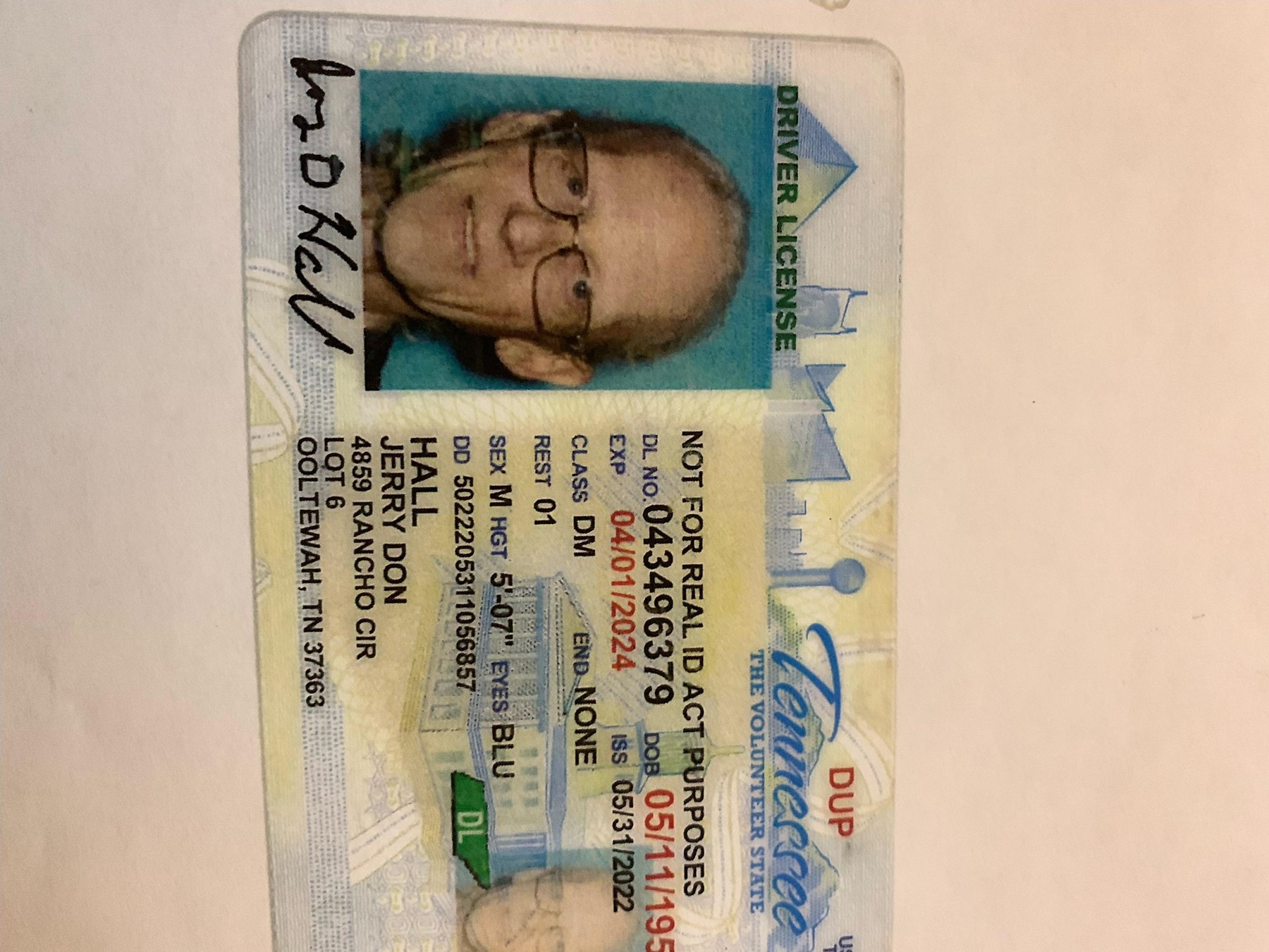 Avis de décès de Jerry Don Hall