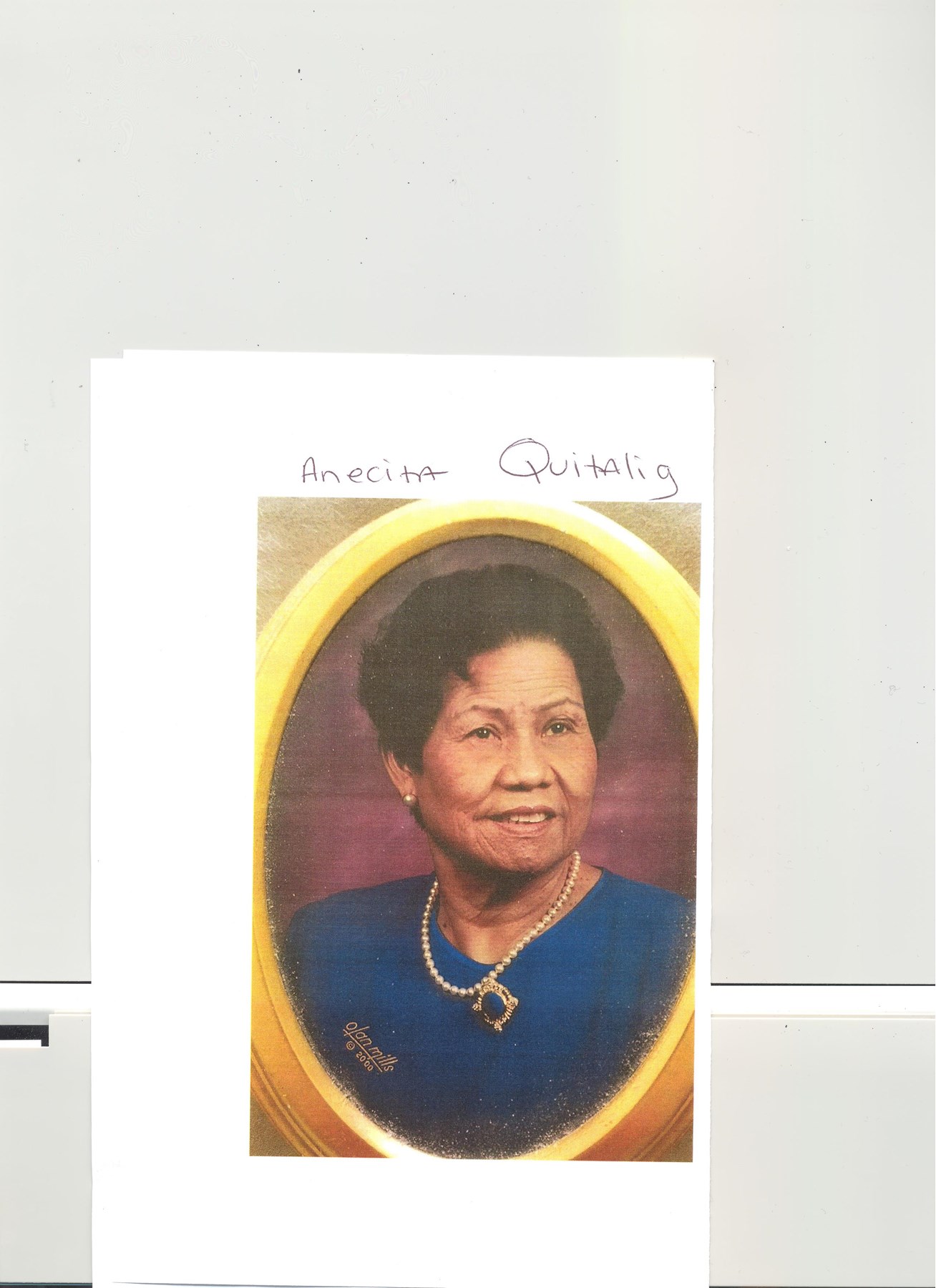 Obituary of Anecita Rosario Quitalig