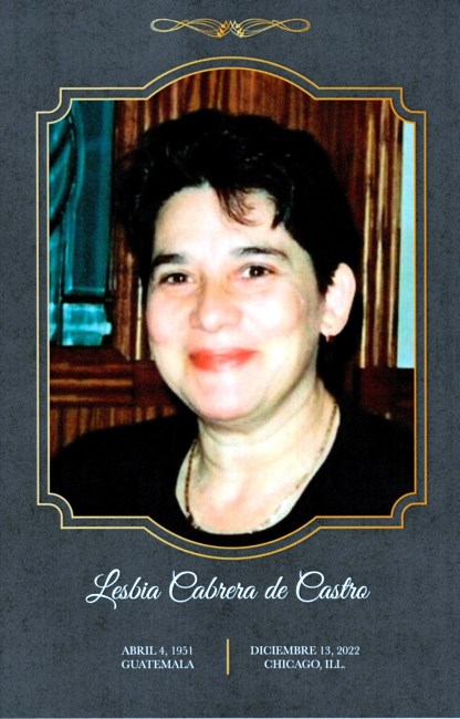 Obituary of Lesbia Y Castro