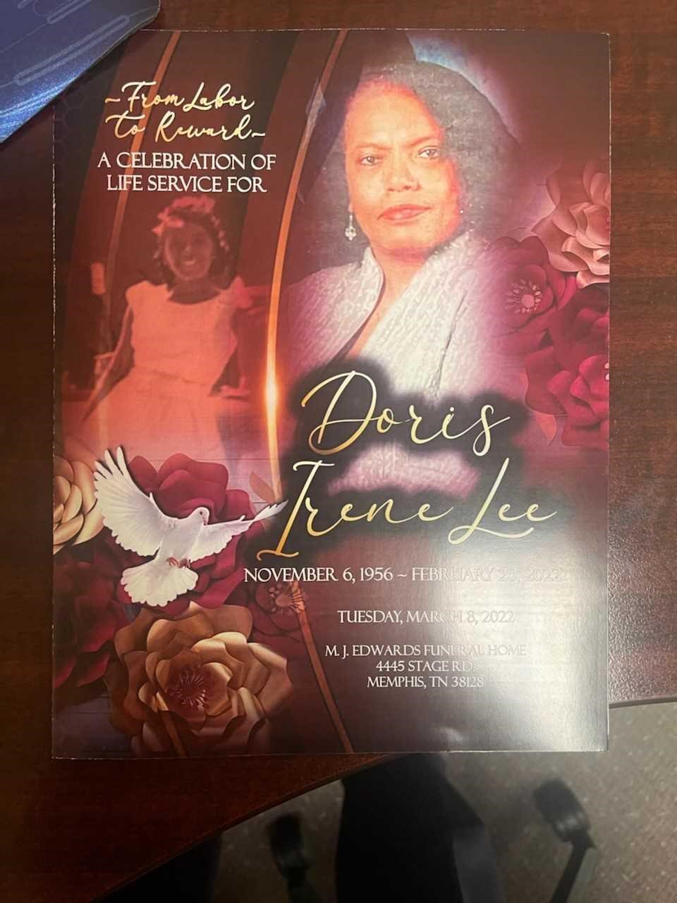 Avis de décès de Doris Irene Taylor- Lee