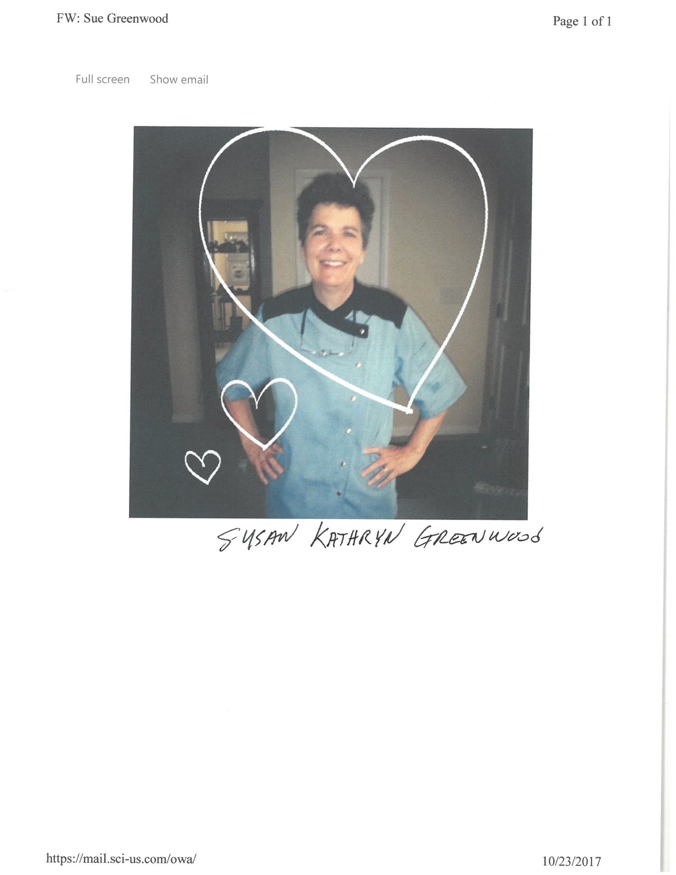 Obituary of Susan Kathryn Greenwood