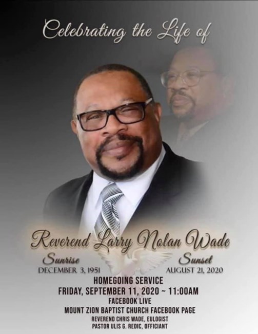 Avis de décès de Larry Nolan Wade