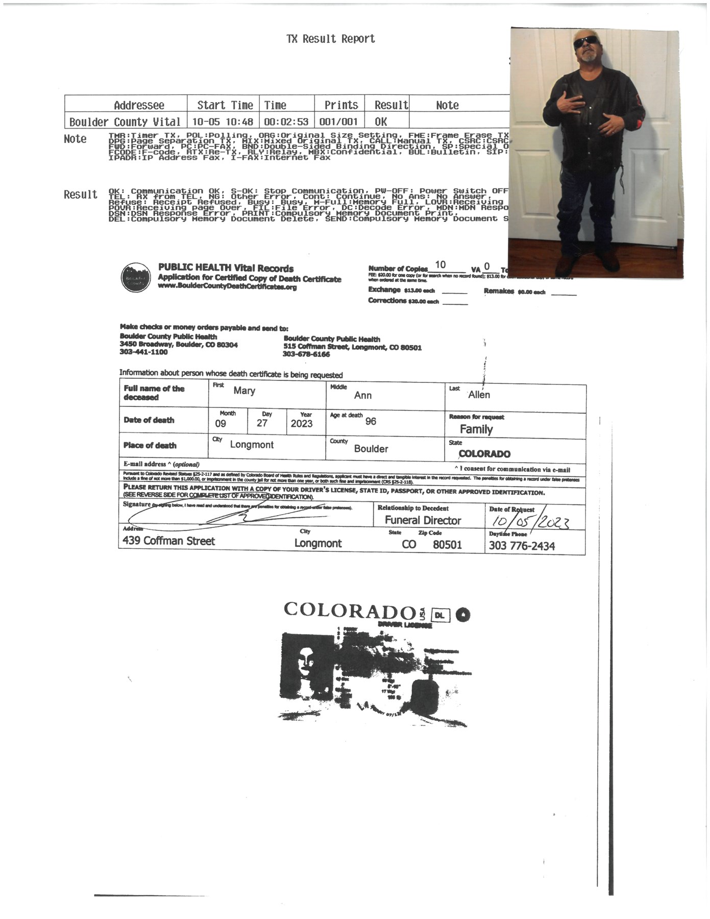 Obituary of Daniel Fermin Mares