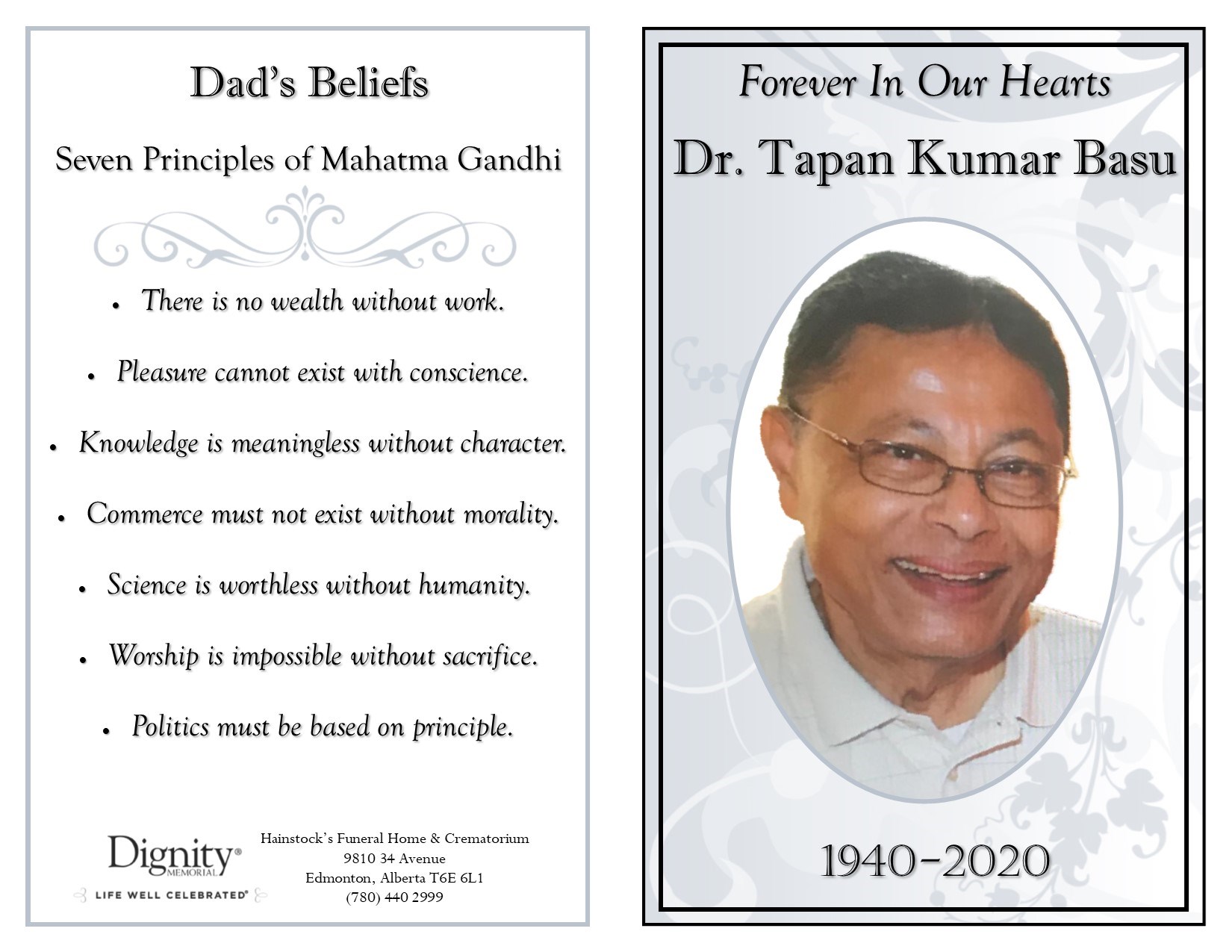 Obituary of Tapan Kumar Basu
