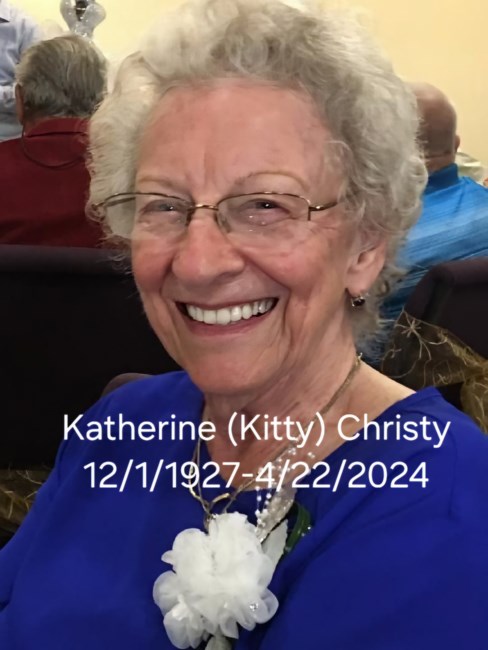 Avis de décès de Katherine Matilda Christy