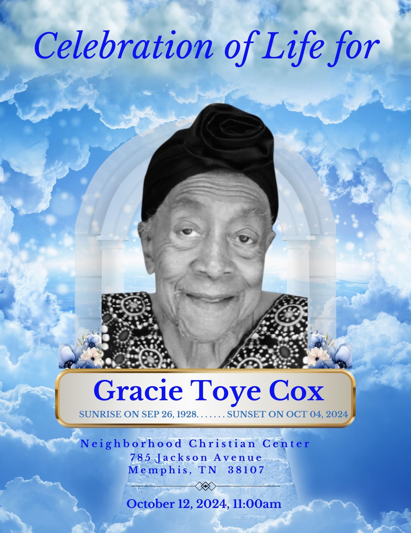 Obituary of Mrs. Gracie Toye Cox