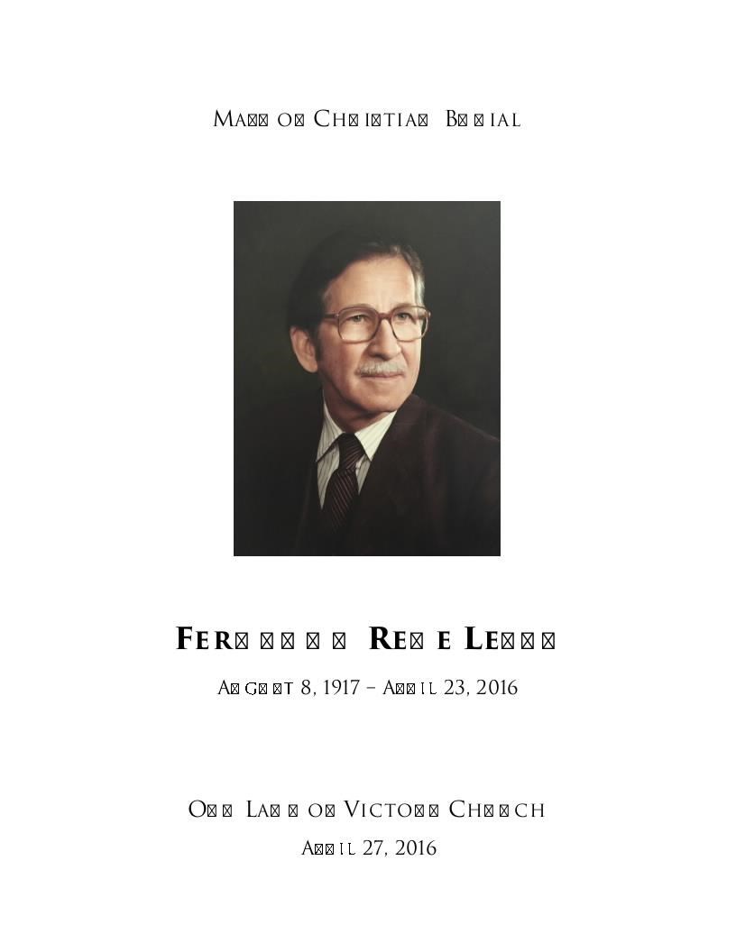 Obituary of Fernando Rene Leyva
