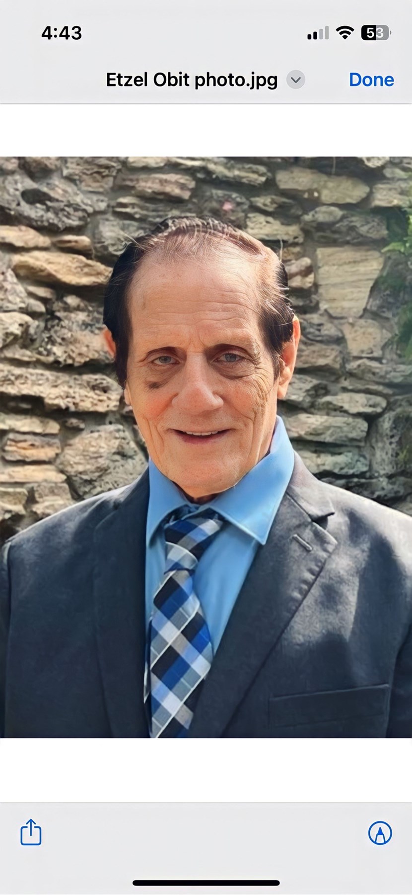 Obituary of Robert F Etzel