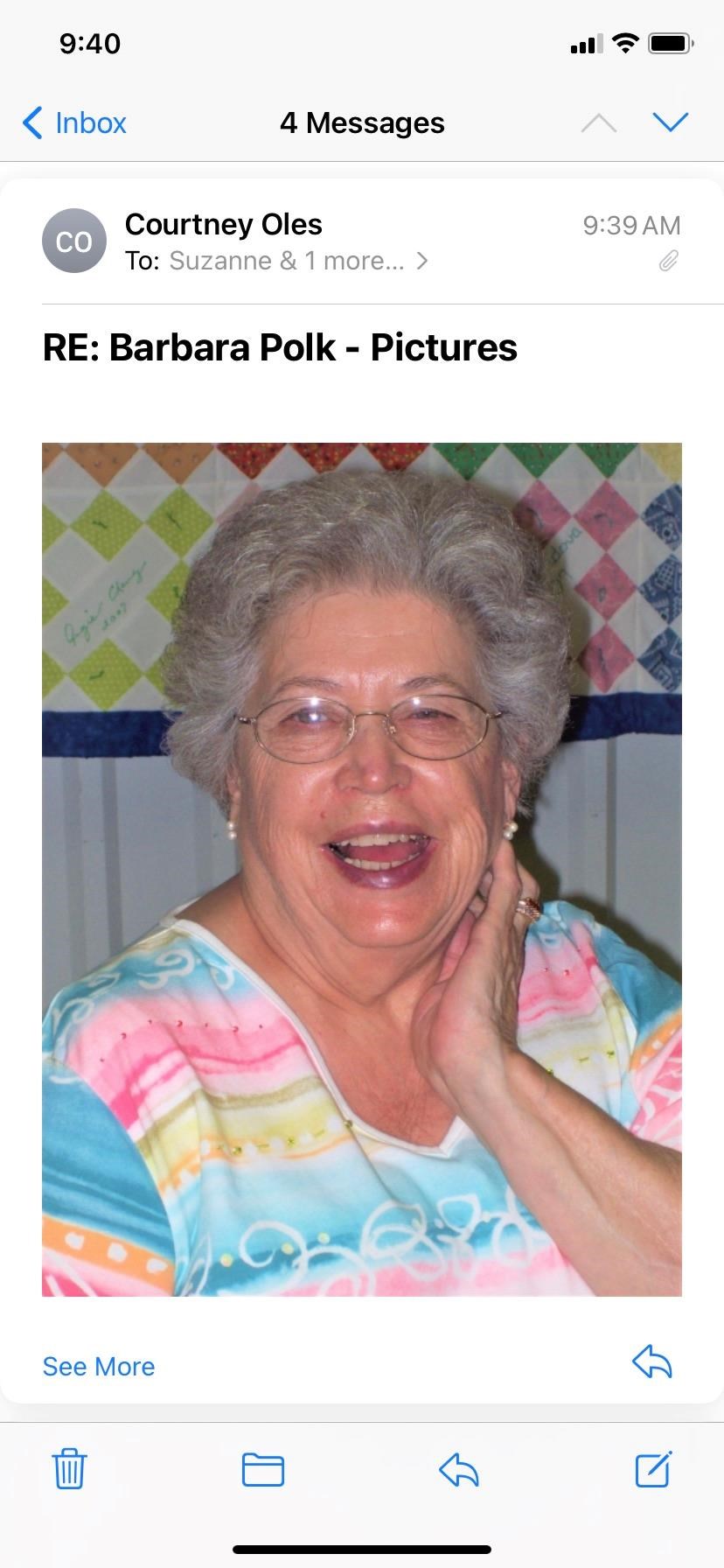 Obituary of Barbara Jean Polk