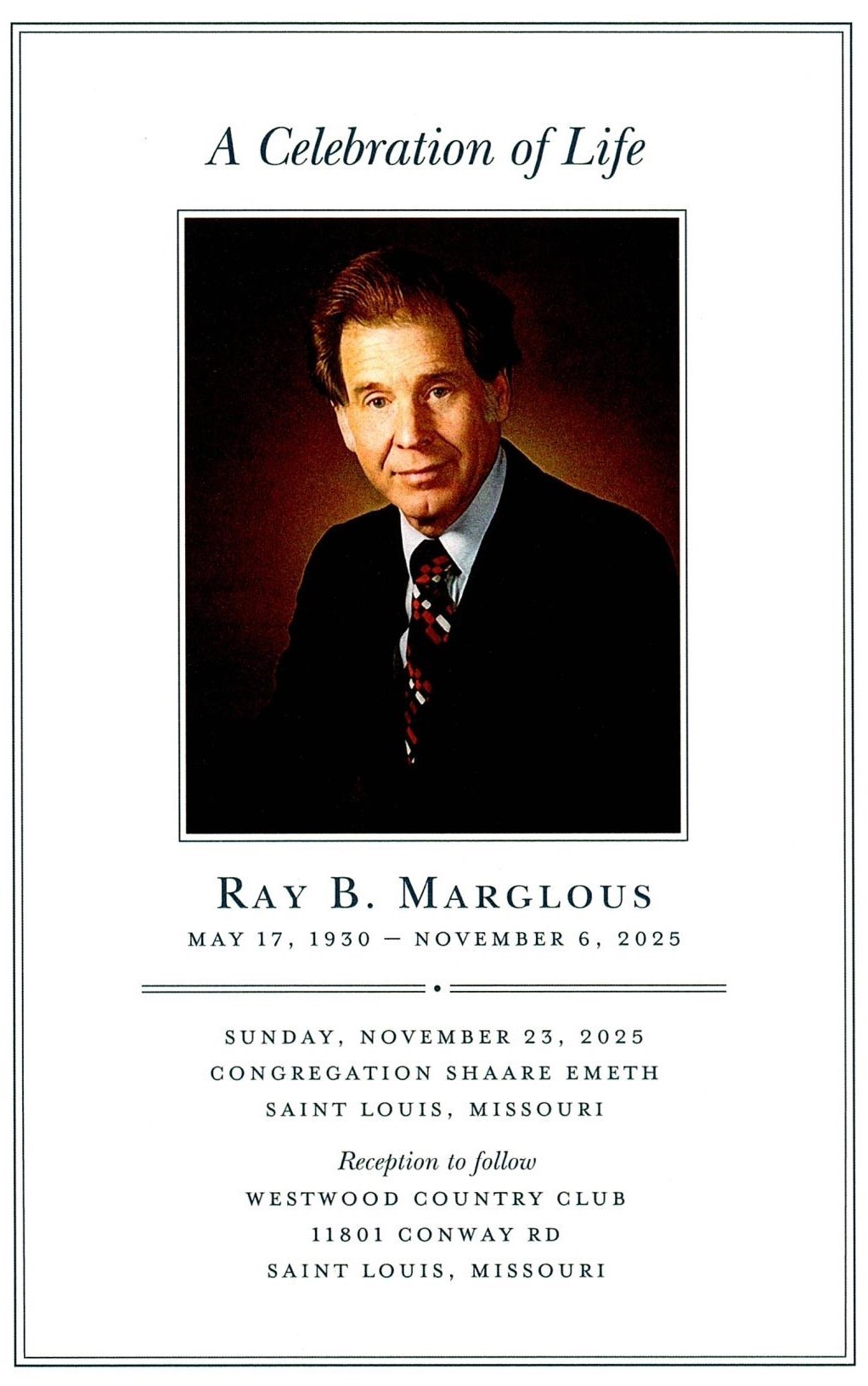 Obituary of Ray B Marglous