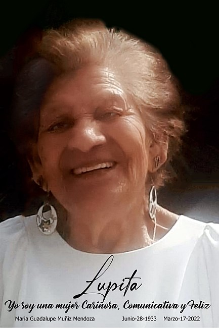 Obituary of Maria Guadalupe Muñiz Mendoza