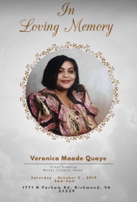 Obituary of Veronica Maade Quaye