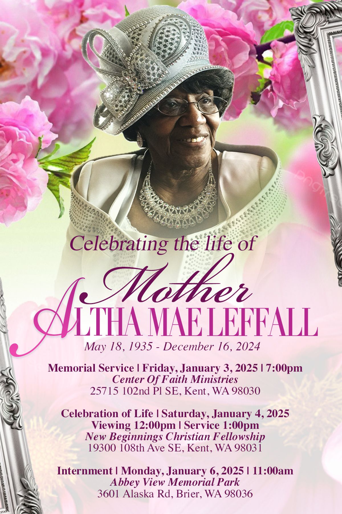Obituary of Altha Mae Leffall