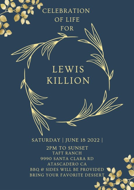 Obituary of Lewis Emmitt Killion