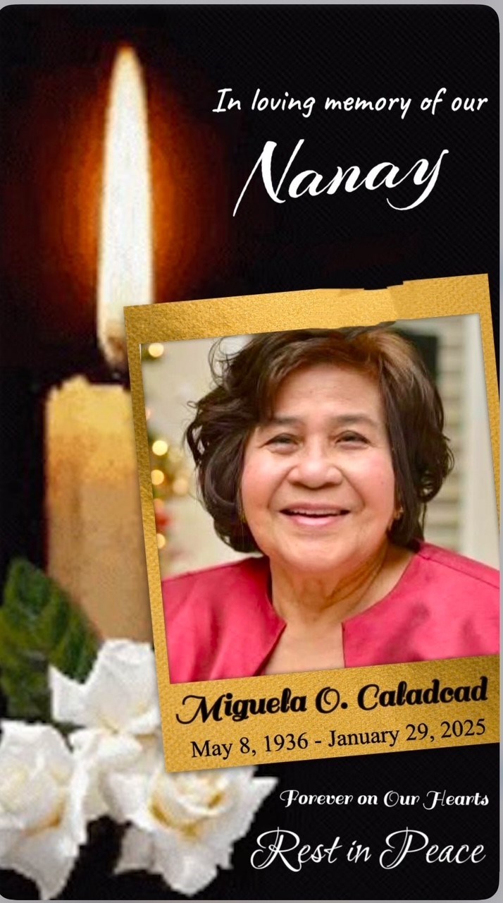 Obituary of Miguela Ojerio Caladcad