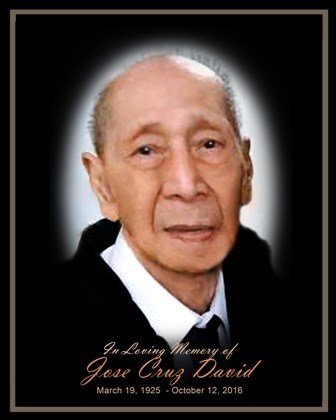 Obituary of Jose Cruz David