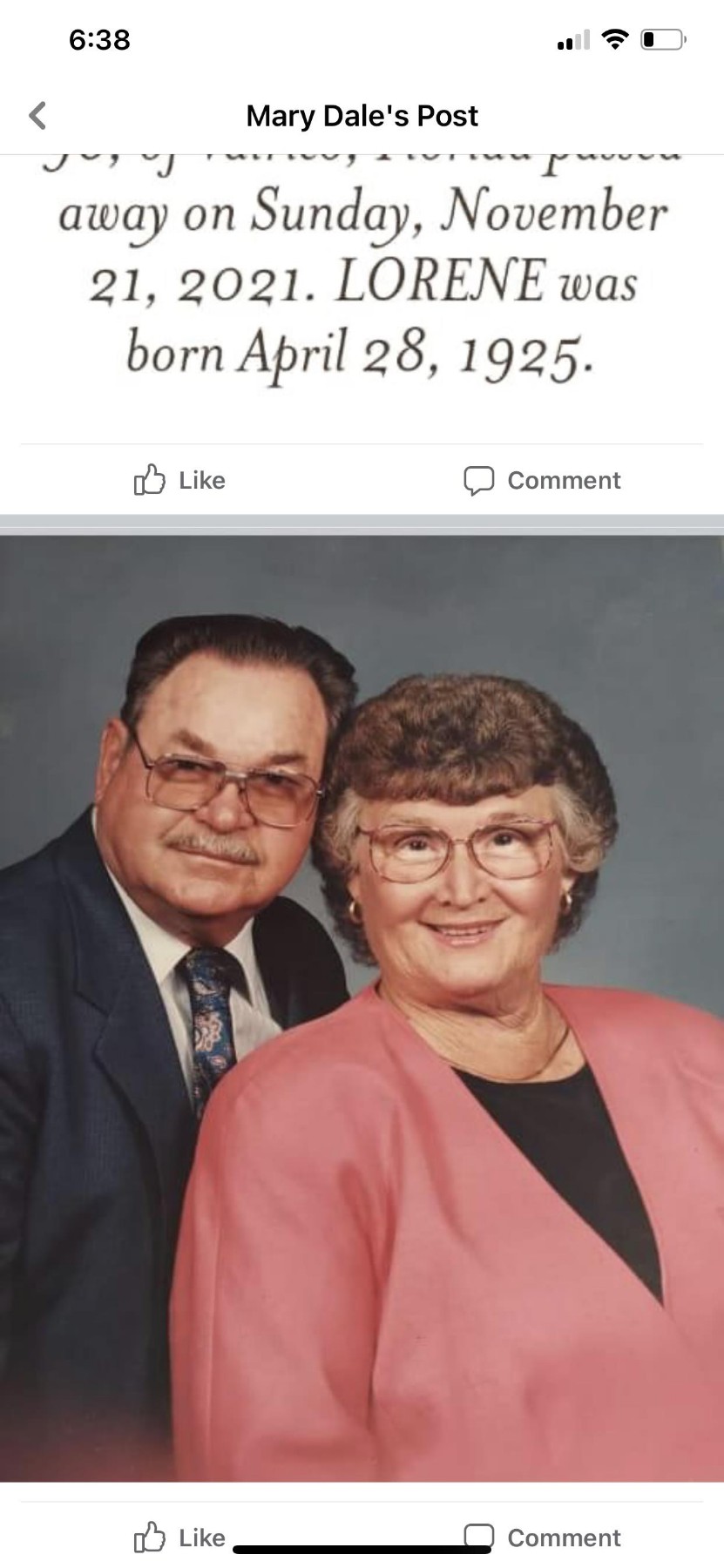 Obituary of Lorene Bennett