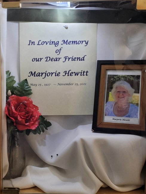 Obituary of Marjorie Anne Hewitt