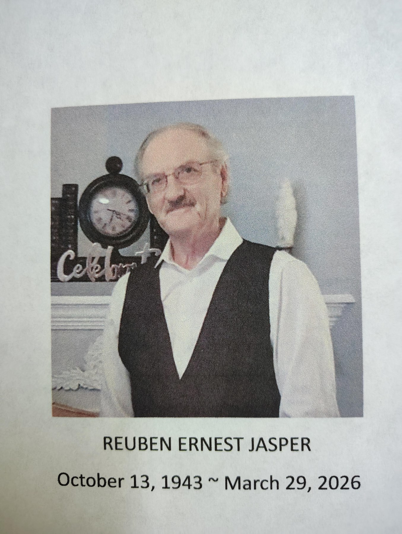 Obituario de Reuben Ernest Jasper