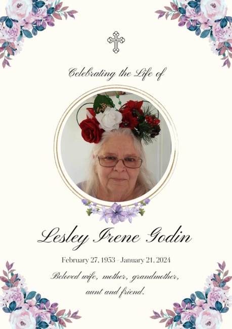 Obituary of Lesley Irene Godin