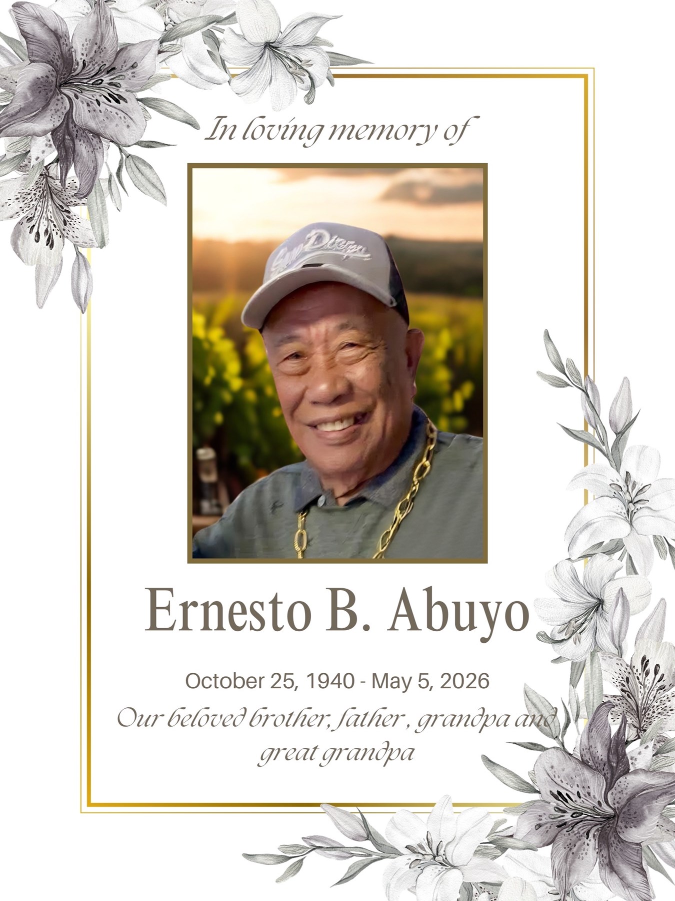 Obituary of Ernesto B Abuyo