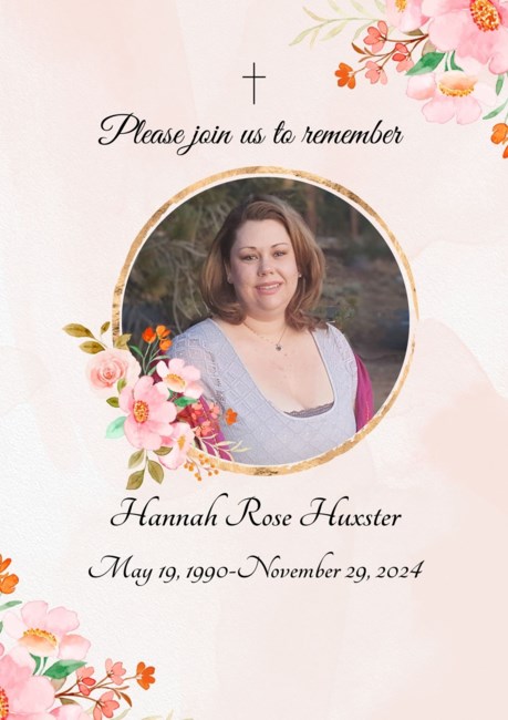 Obituary of Hannah Rose Huxster