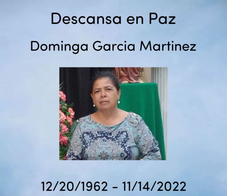 Obituary of Dominga Garcia