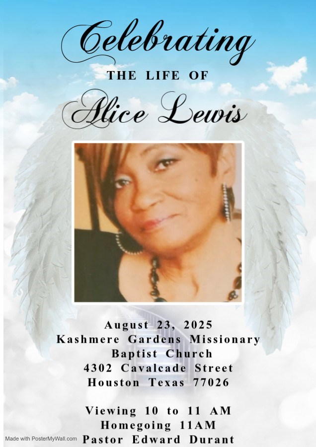 Obituary of Alice Faye Lewis