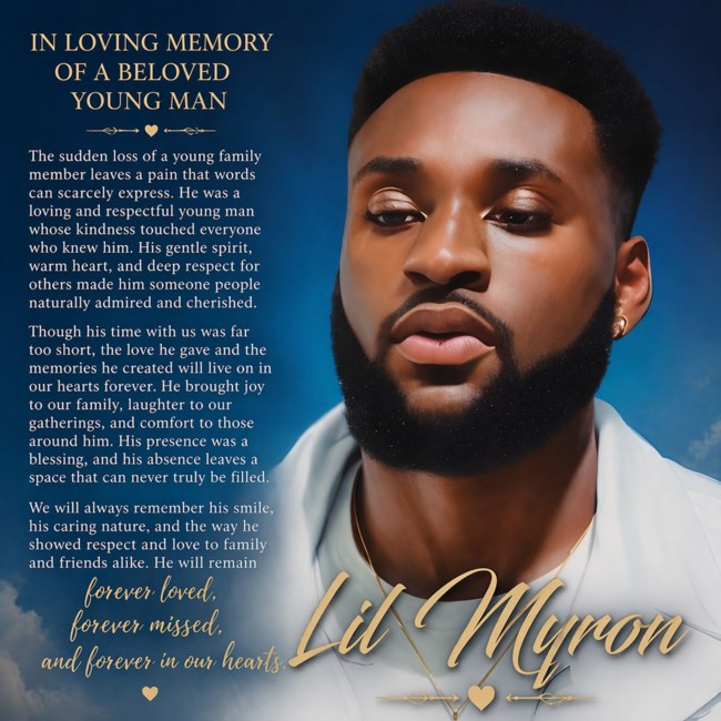 Obituary of Myron Dominque Gailliard