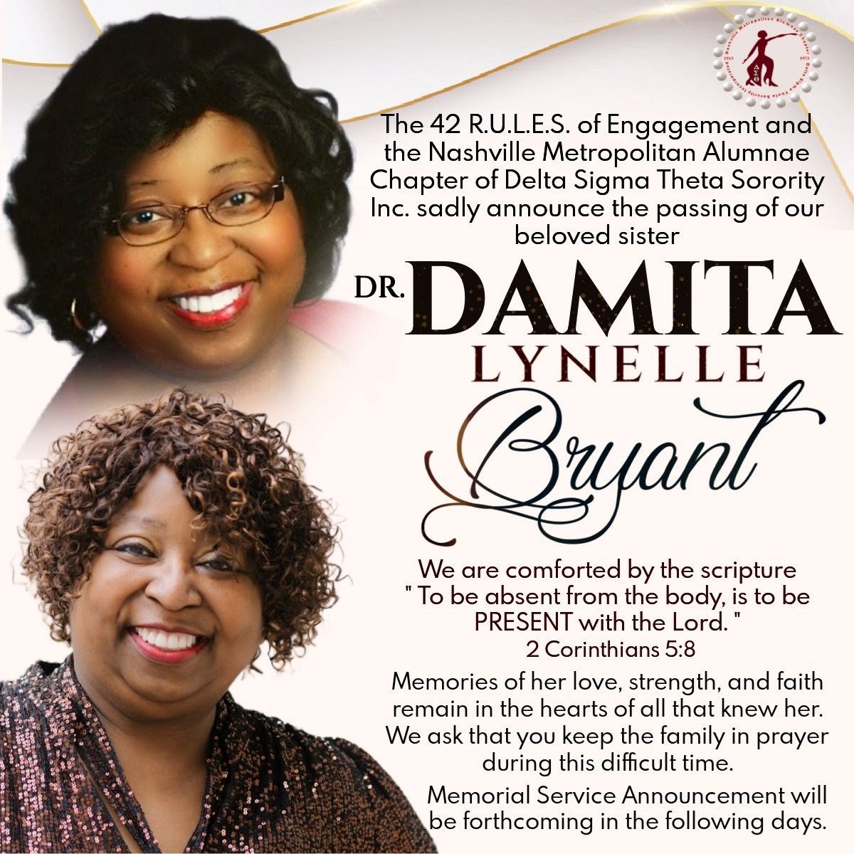 Obituary of Dr. Damita Lynelle Bryant