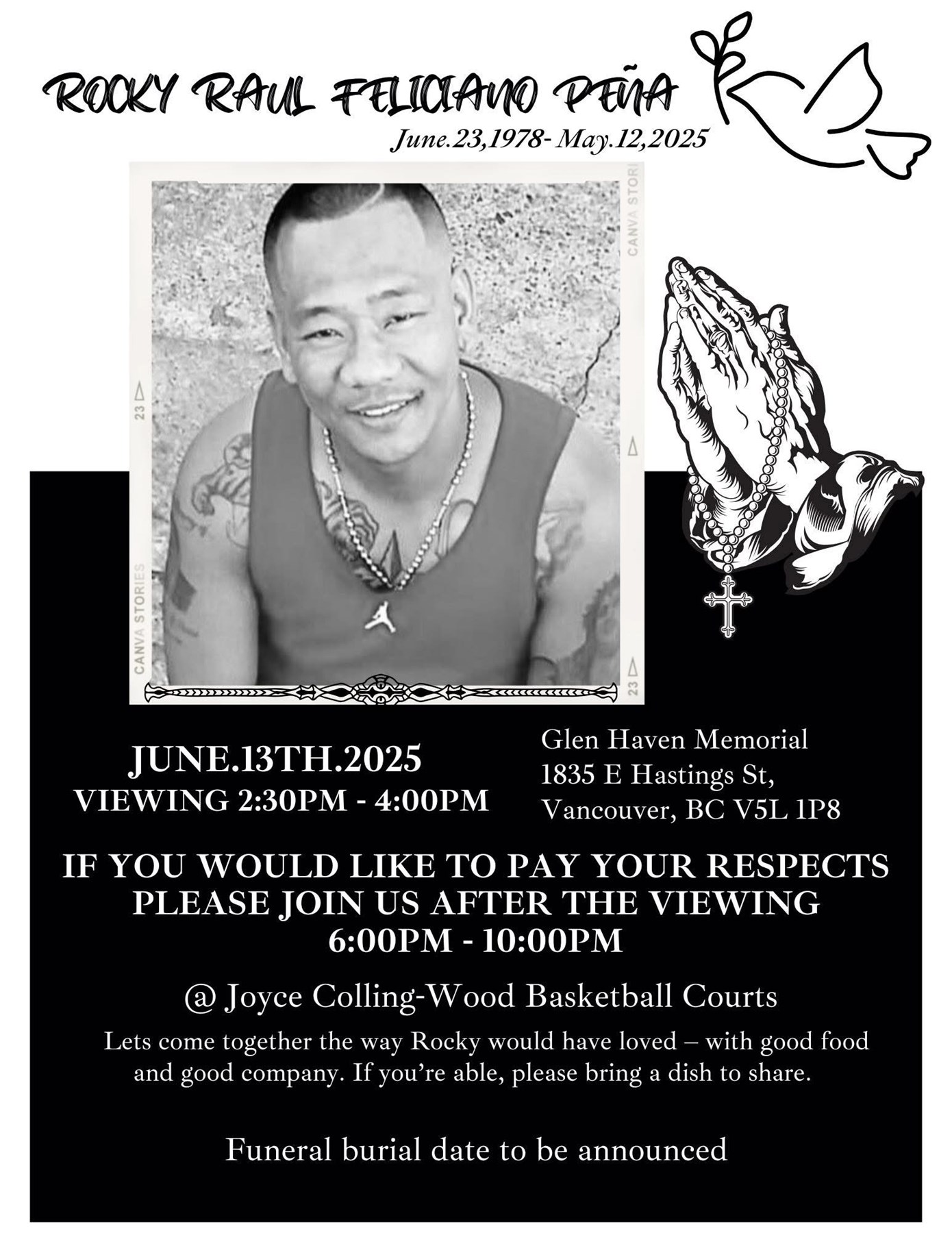 Obituary of Rocky Raul Feliciano Pena