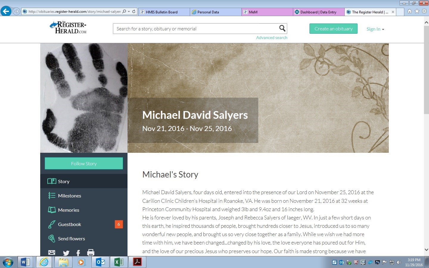 Obituary of Michael David Salyers